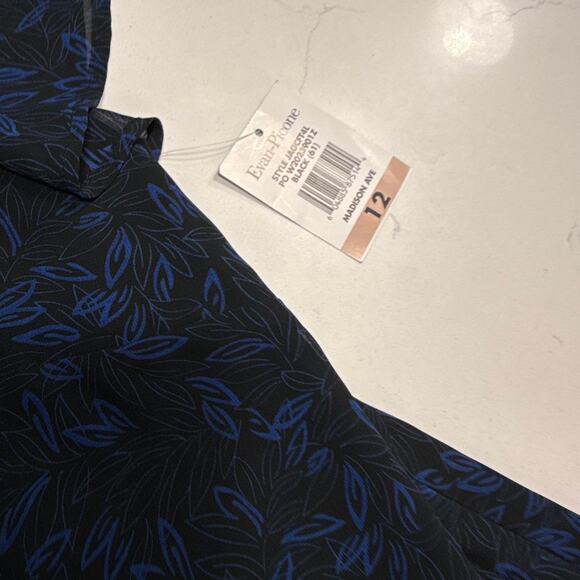 Vintage navy blue floral print - Picture 4 of 6